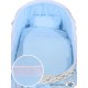 Culla neonato vimini Carine - Blu-bianco