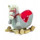 Cavallo a dondolo Polly grigio-rosso