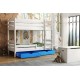 Letto a castello in legno massello Casper 190x80 cm