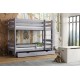 Letto a castello in legno massello Casper 190x80 cm