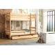 Letto a castello in legno massello Casper 190x80 cm