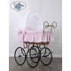 Culla vimini neonato Vintage Retro - Rosa