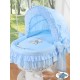 Culla neonato vimini Orsacchiotto - Blu-bianco