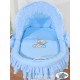 Culla neonato vimini Orsacchiotto - Blu-bianco