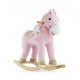 Cavallo a dondolo Pony rosa